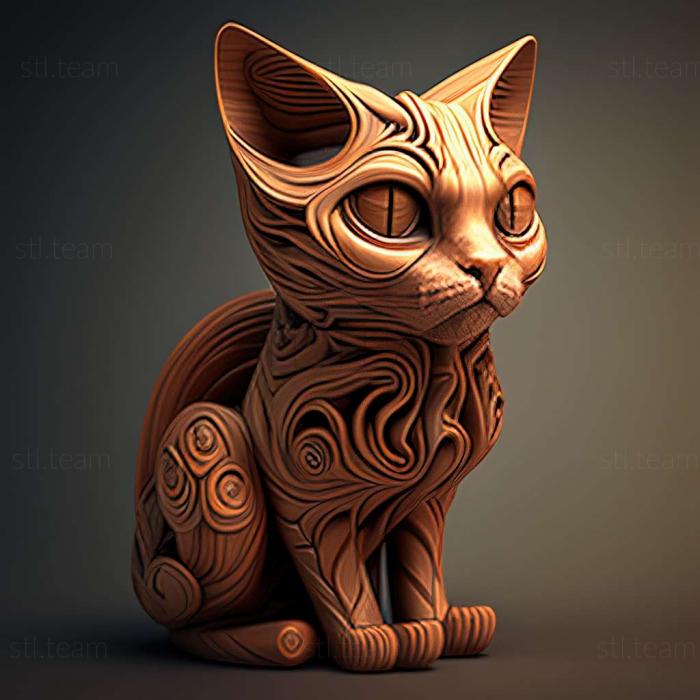 3D модель Фолдекс кошка (STL)